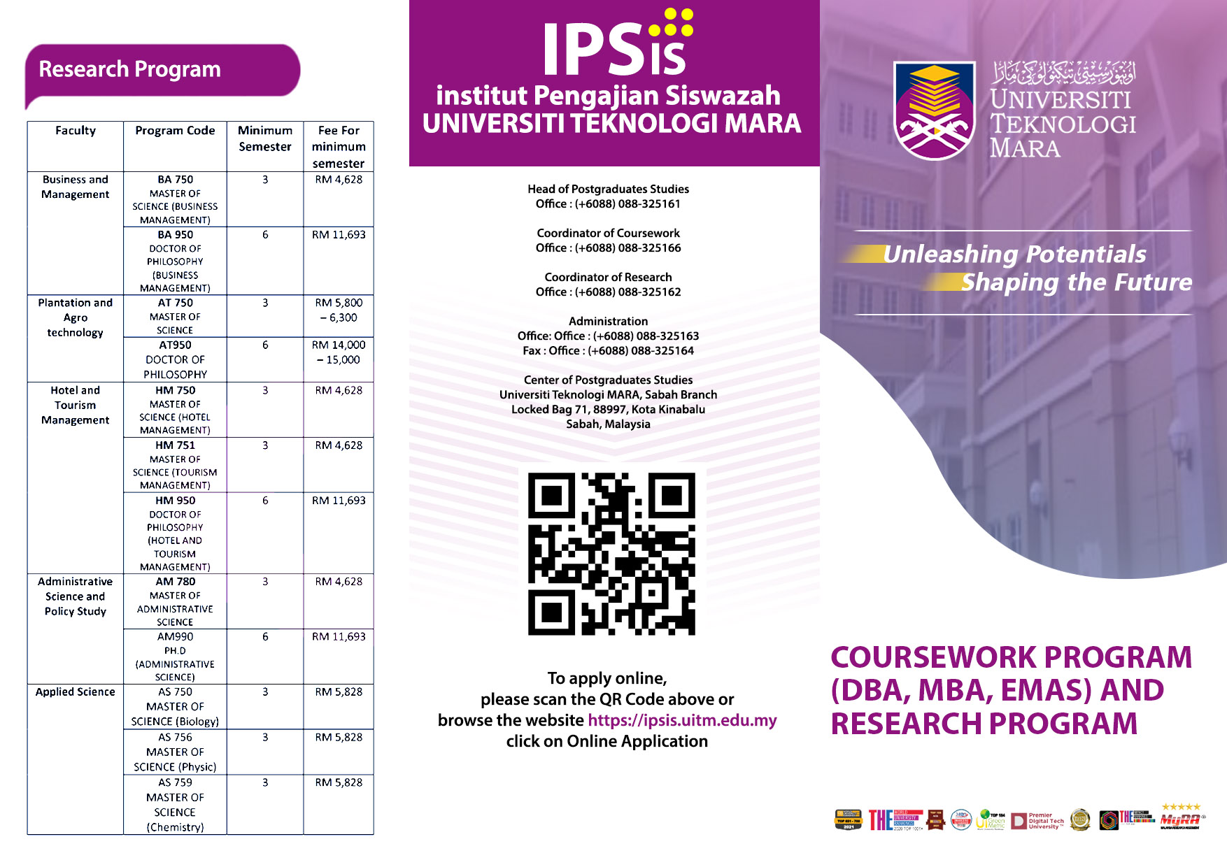 Admission Into Postgraduate Programme